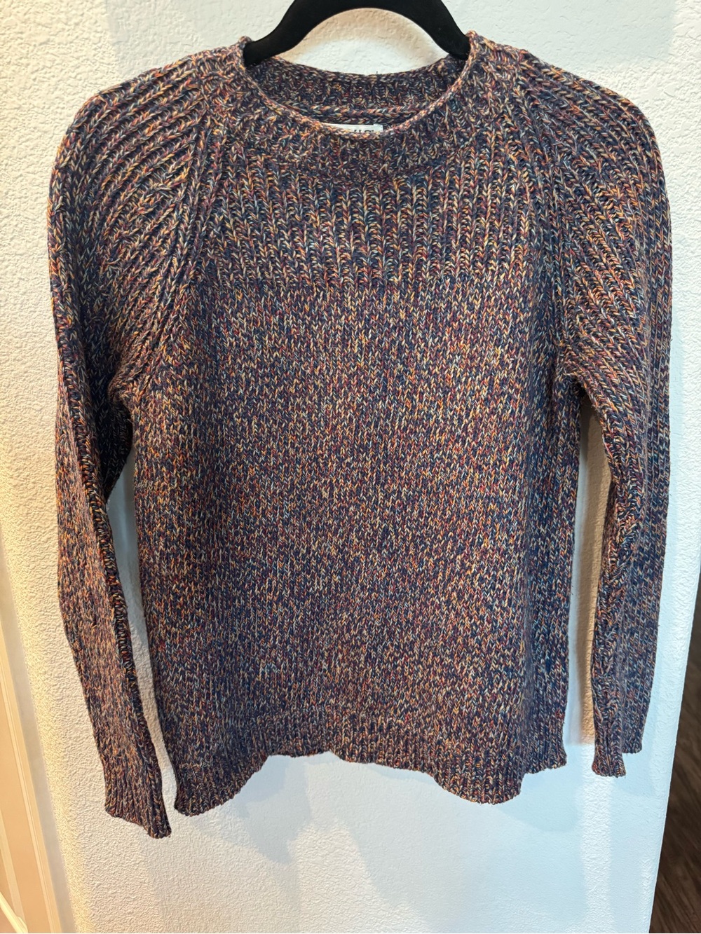 Orvis Women’s Small Multicolor Marled Knit Merino Wool Blend Crewneck Sweater